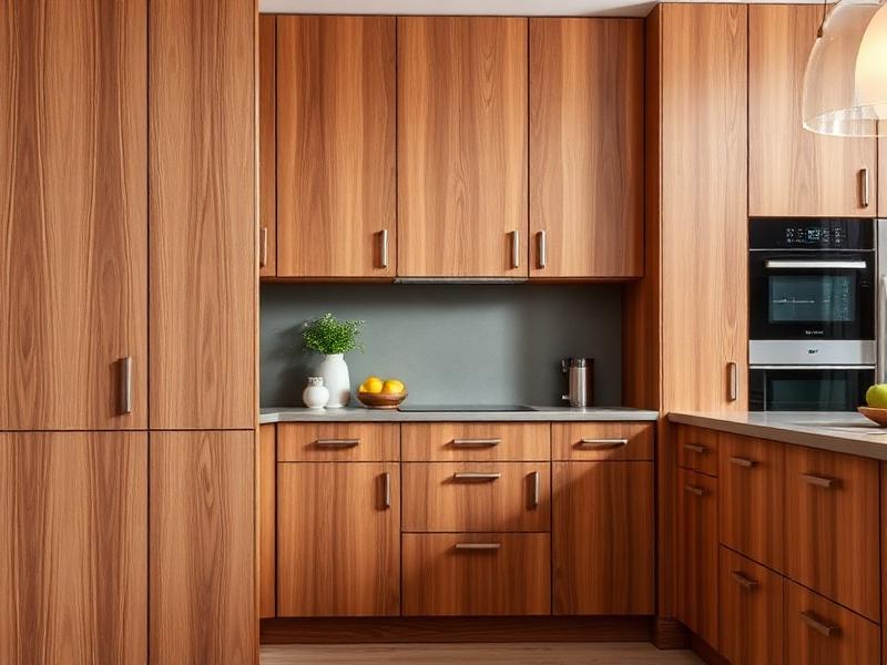 Natural wood stain cabinet finish